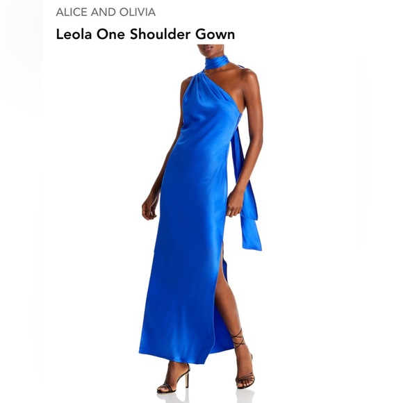 Alice & Olivia Leola One Shoulder Gown, Sz 4 - Picture 1 of 1